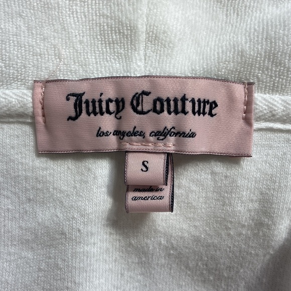 Juicy Couture Hooded Short Sleeve Terry Cloth Sweatshirt Size XXS - Picture 9 of 15